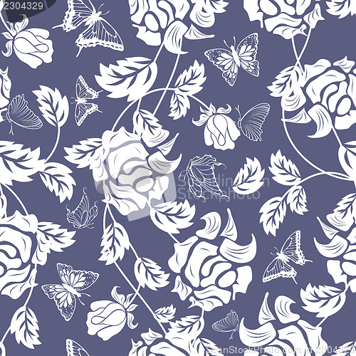 Image of Seamless vector floral pattern