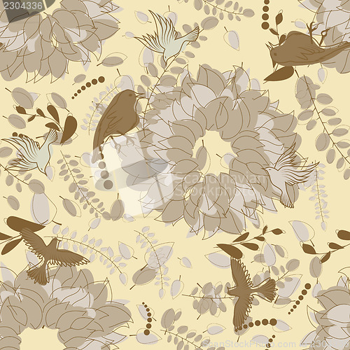Image of Seamless vector floral pattern