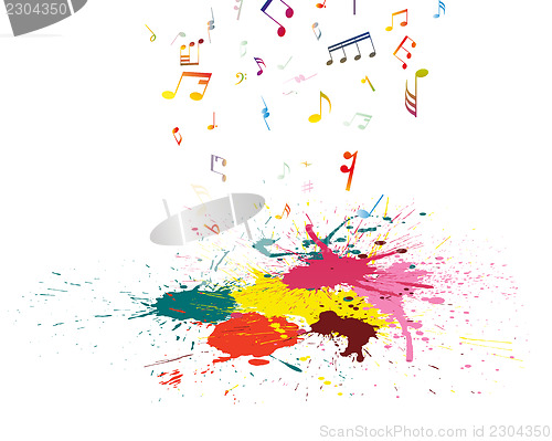 Image of Musical grunge background