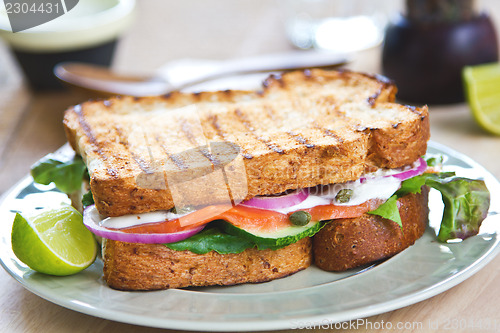 Image of Smoked salmon sandwich