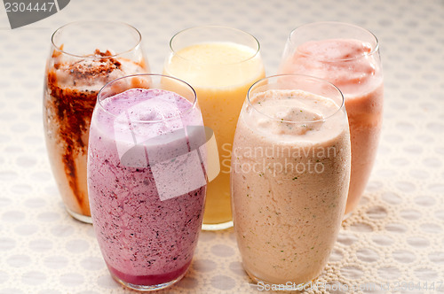 Image of selection of fruits long drinks