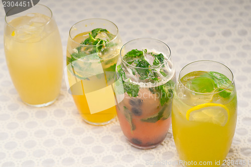 Image of selection of fruits long drinks