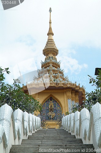 Image of Stairs to a Buddhist shrine