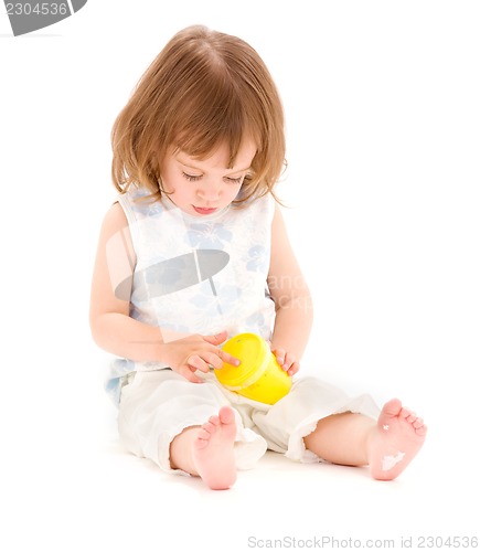 Image of little girl with modelling foam