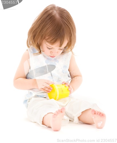 Image of little girl with modelling foam