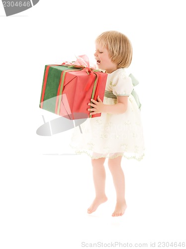 Image of girl with gift box