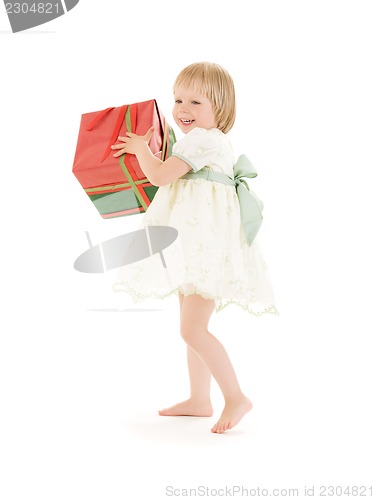 Image of girl with gift box