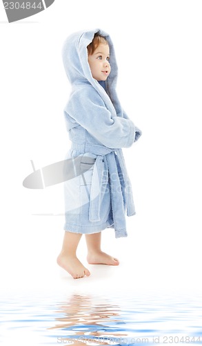 Image of baby boy in blue robe