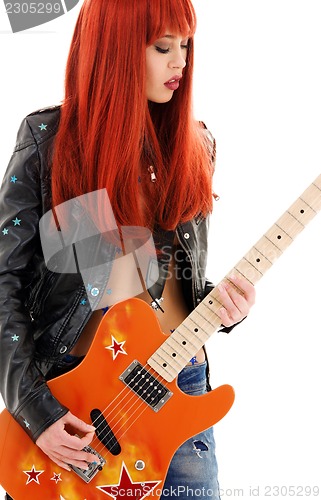 Image of guitar babe