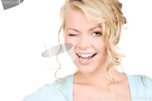 Image of winking woman