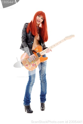 Image of guitar babe