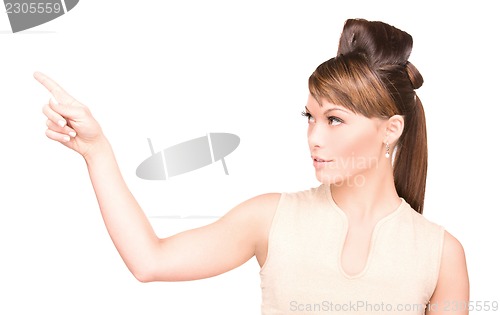 Image of woman pointing her finger