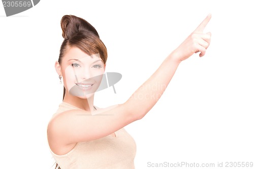 Image of woman pointing her finger