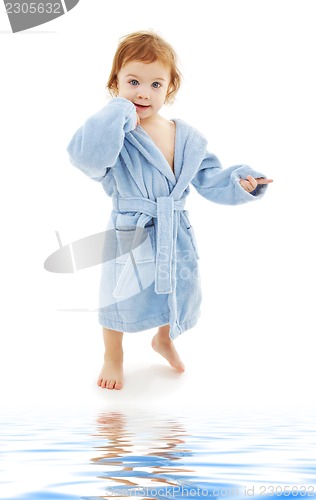 Image of baby boy in blue robe