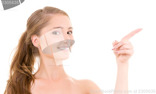 Image of woman pointing her finger