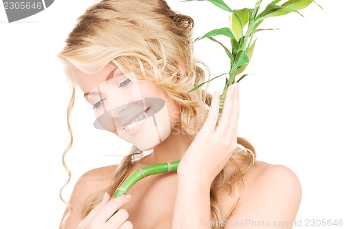 Image of woman with sprout