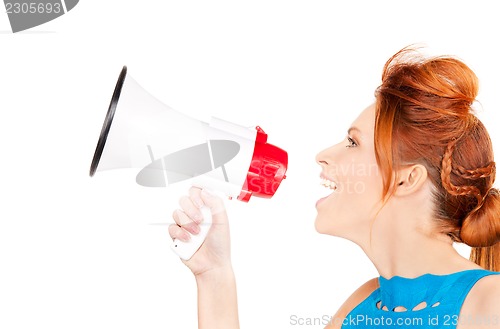 Image of woman with megaphone