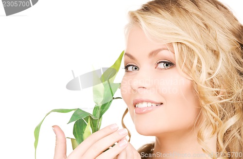 Image of picture of woman with sprout