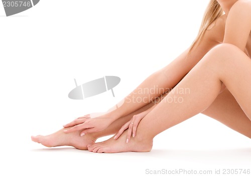 Image of healthy beautiful woman legs