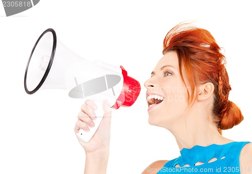 Image of woman with megaphone