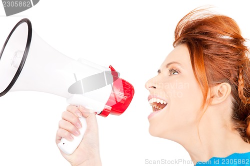 Image of woman with megaphone