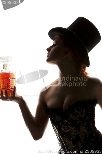 Image of woman with bottle