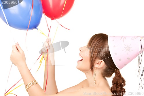 Image of party girl with balloons