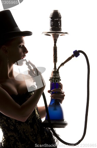 Image of woman with hookah