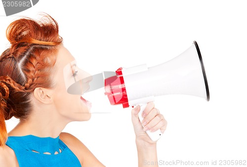 Image of woman with megaphone