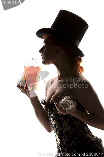 Image of woman with bottle