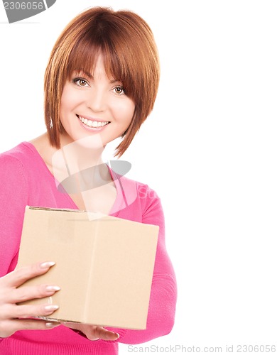 Image of businesswoman with parcel