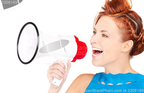 Image of woman with megaphone