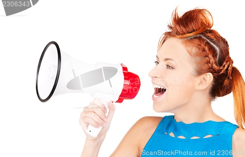 Image of woman with megaphone