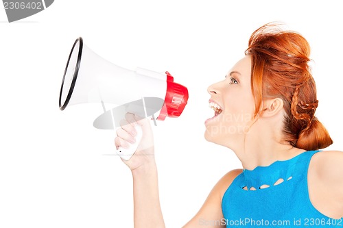 Image of woman with megaphone