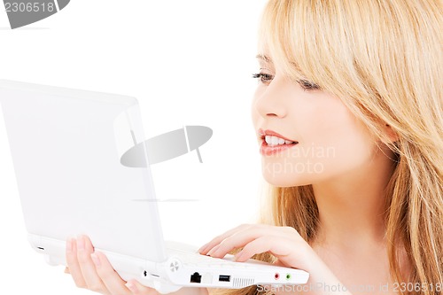 Image of teenage girl with laptop computer