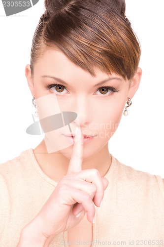 Image of finger on lips