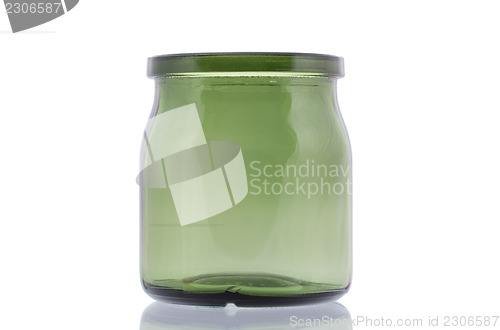 Image of Green glass jar