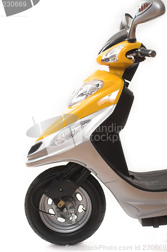 Image of yellow electric scooter