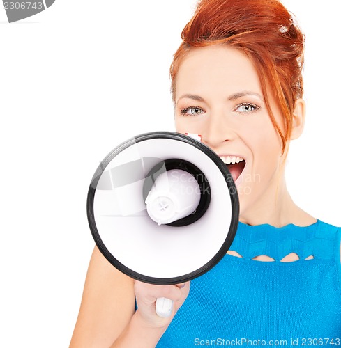 Image of woman with megaphone