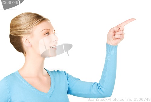 Image of woman pointing her finger