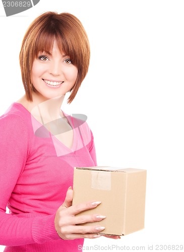 Image of businesswoman with parcel