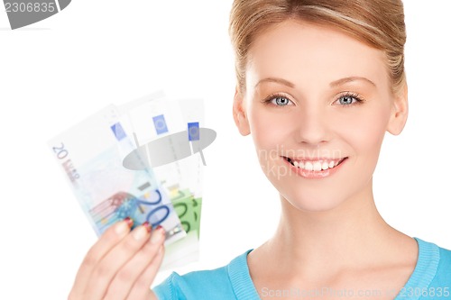 Image of lovely woman with money