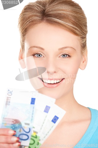 Image of lovely woman with money