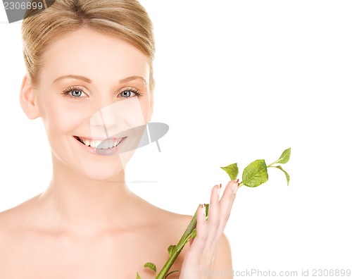 Image of woman with sprout
