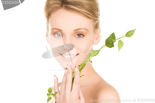 Image of woman with sprout