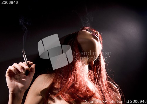 Image of smoking devil