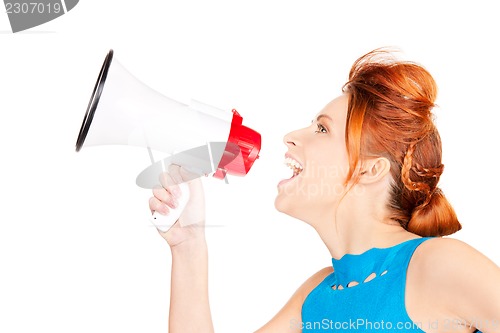 Image of woman with megaphone