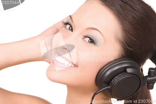 Image of happy woman in headphones