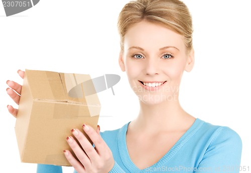 Image of businesswoman with parcel