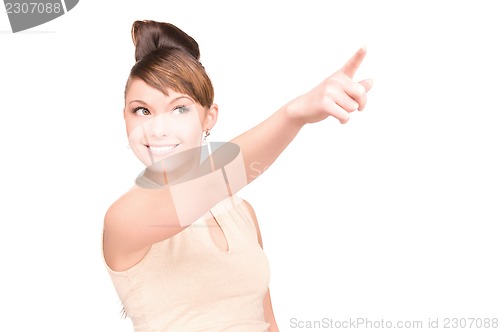 Image of woman pointing her finger
